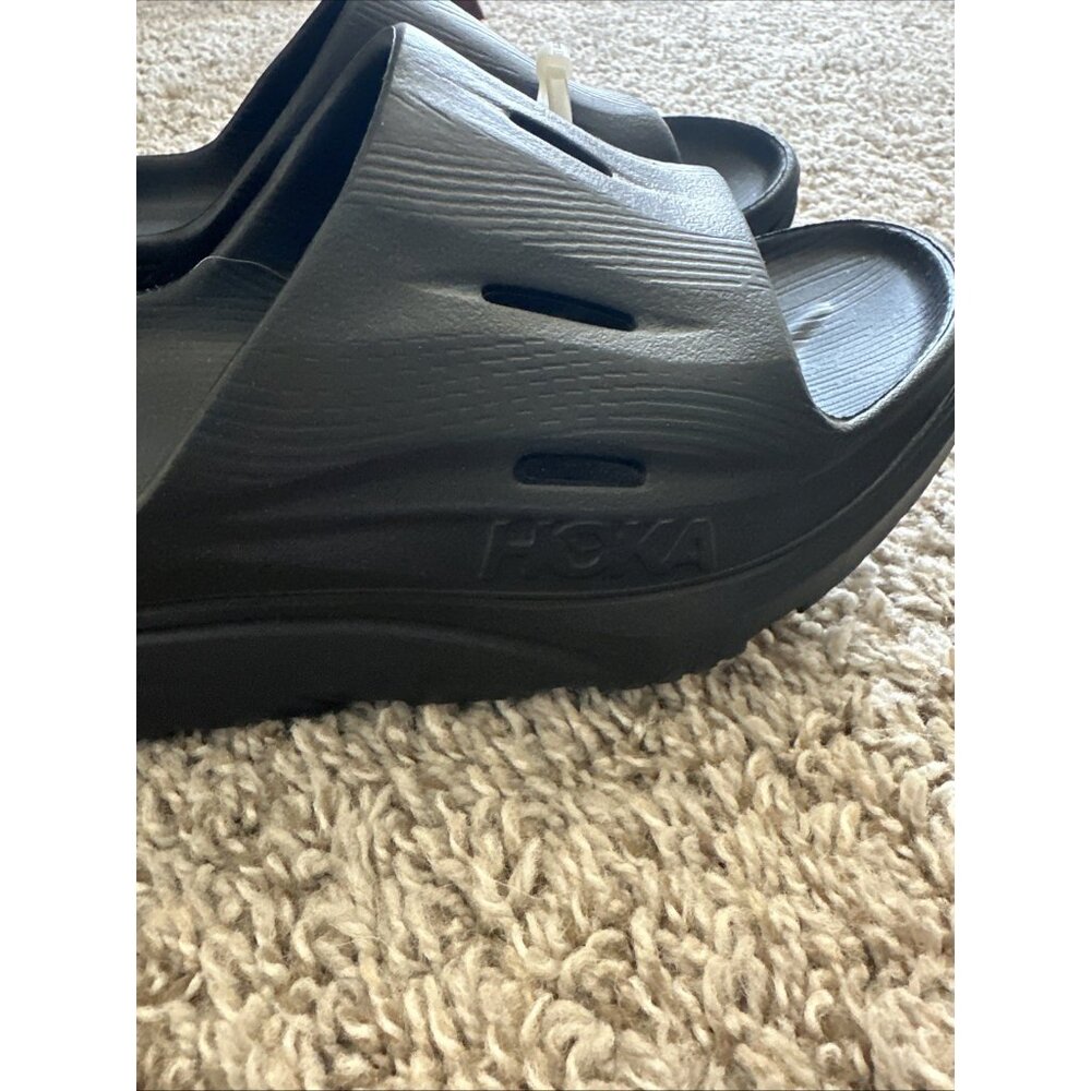 NWOT Hoka One One Sandals Womens 6 Ora Recovery Slide Black Casual Beach - Picture 5 of 8